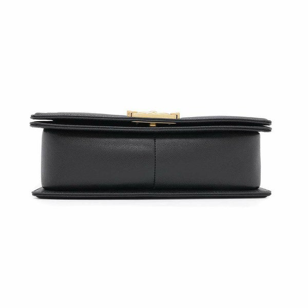 シャネル チェーンショルダーバッグ ココマーク ボーイシャネル キャビアスキン A67086 CHANEL 斜めがけ BOY CHANEL 黒