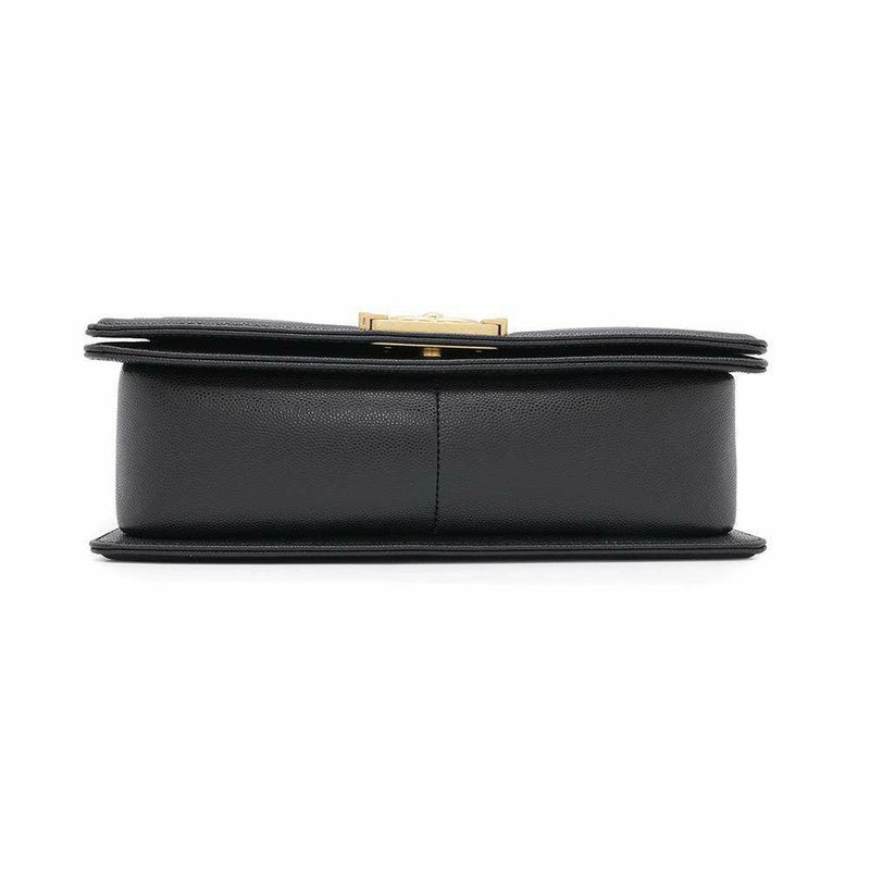 シャネル チェーンショルダーバッグ ココマーク ボーイシャネル キャビアスキン A67086 CHANEL 斜めがけ BOY CHANEL 黒