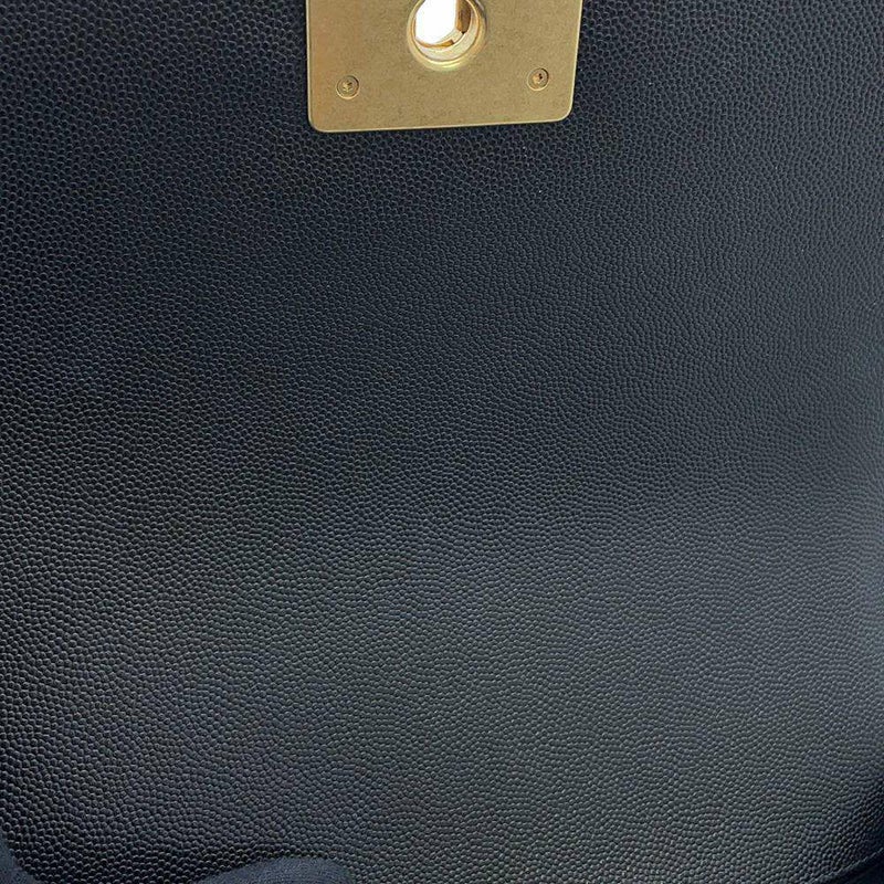 シャネル チェーンショルダーバッグ ココマーク ボーイシャネル キャビアスキン A67086 CHANEL 斜めがけ BOY CHANEL 黒