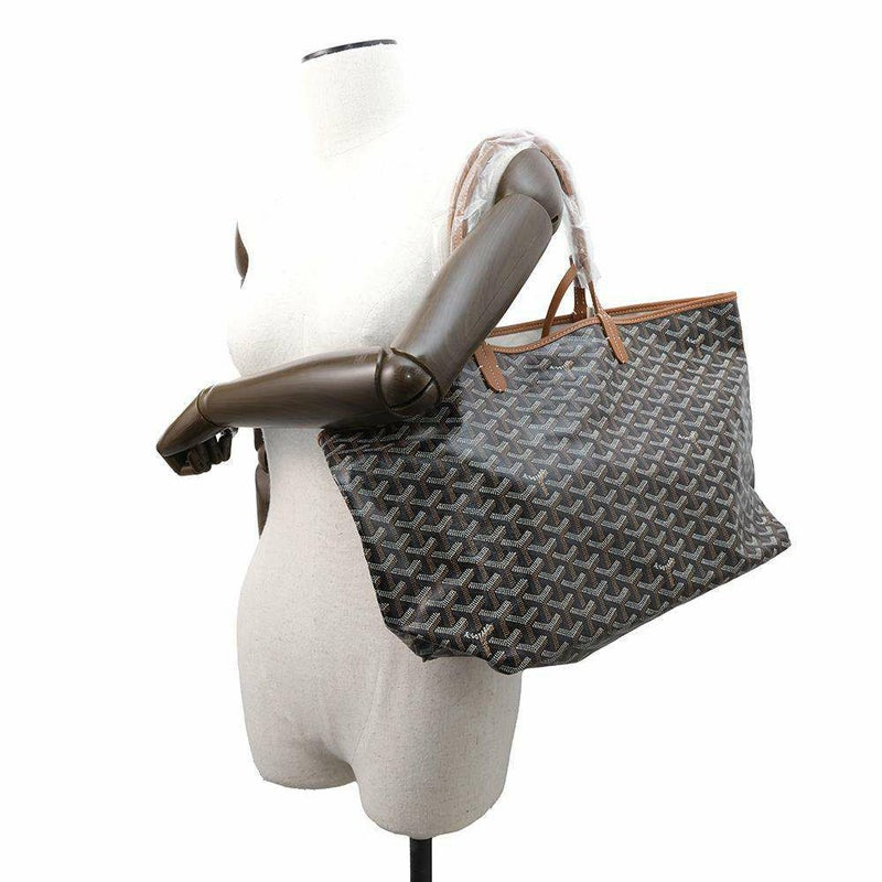 ゴヤール トートバッグ サンルイPM PVC/レザー STLOUIPMLTY01CL03P GOYARD ポーチ付き 黒
