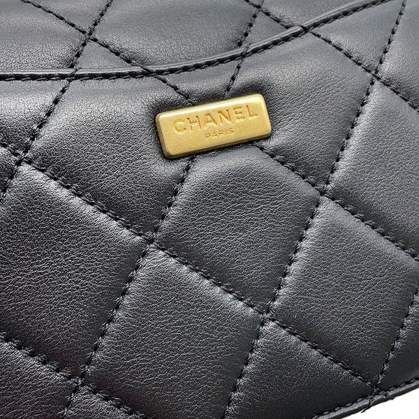 シャネル チェーンショルダーバッグ マトラッセ ココマーク ラムスキン CHANEL バッグ ミニバッグ 黒