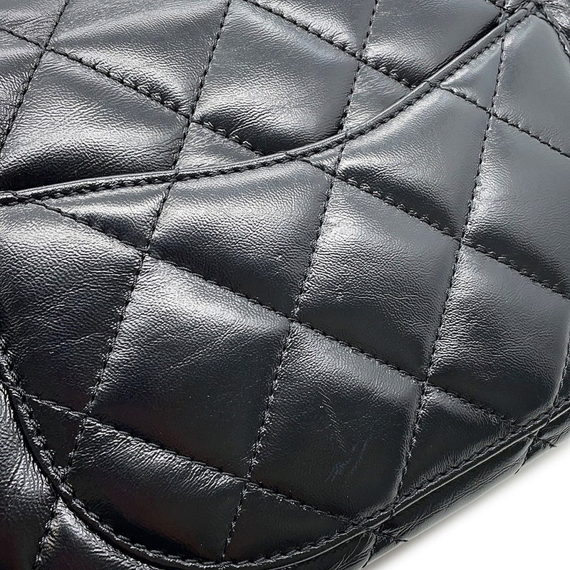 シャネル チェーンショルダーバッグ トップハンドル マトラッセ ココマーク シャイニーカーフスキン AS4544 CHANEL 黒