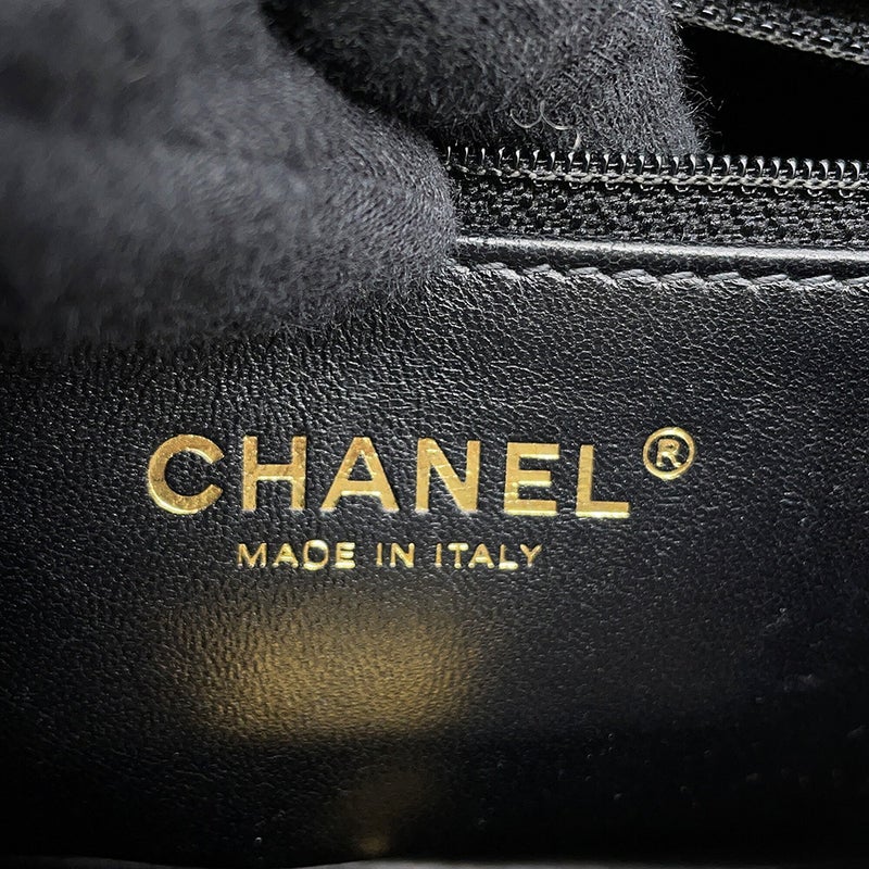 シャネル チェーンショルダーバッグ トップハンドル マトラッセ ココマーク シャイニーカーフスキン AS4544 CHANEL 黒