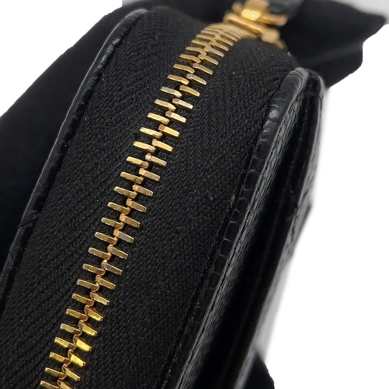 シャネル 長財布 クラシック ロング ジップ ウォレット ココマーク マトラッセ キャビアスキン AP0242 CHANEL 黒