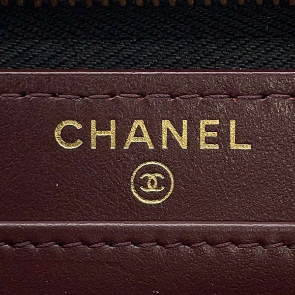 シャネル 長財布 クラシック ロング ジップ ウォレット ココマーク マトラッセ キャビアスキン AP0242 CHANEL 黒