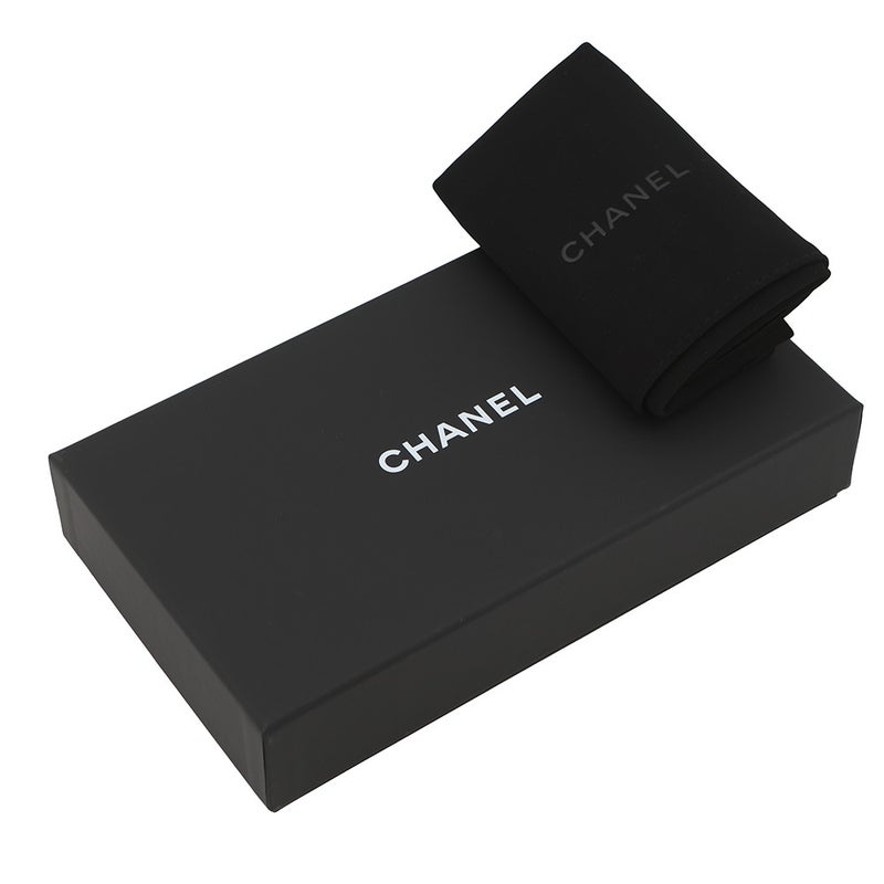 シャネル 長財布 クラシック ロング ジップ ウォレット ココマーク マトラッセ キャビアスキン AP0242 CHANEL 黒