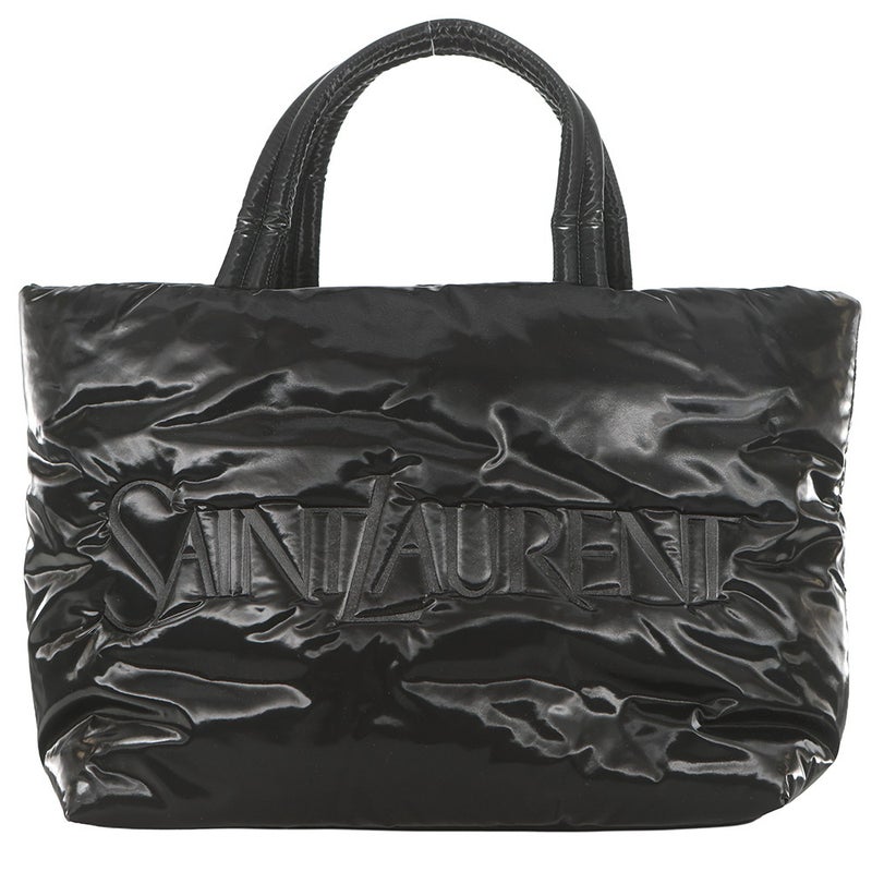 サンローランパリ トートバッグ ワイド パファー ロゴ ナイロン 756269 SAINT LAURENT PARIS バッグ 黒