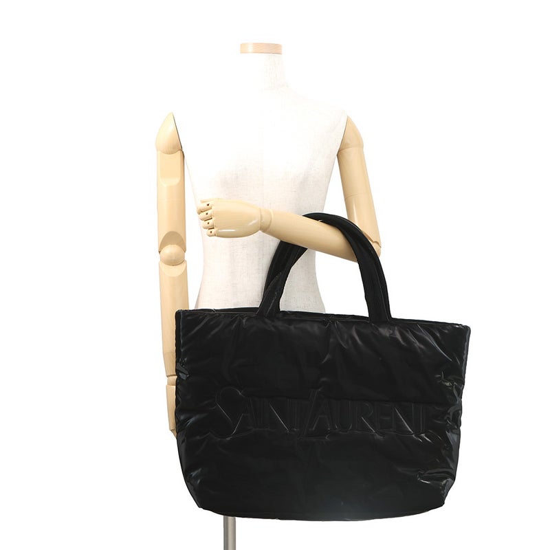 サンローランパリ トートバッグ ワイド パファー ロゴ ナイロン 756269 SAINT LAURENT PARIS バッグ 黒