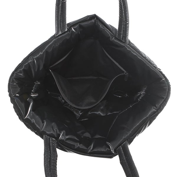 サンローランパリ トートバッグ ワイド パファー ロゴ ナイロン 756269 SAINT LAURENT PARIS バッグ 黒