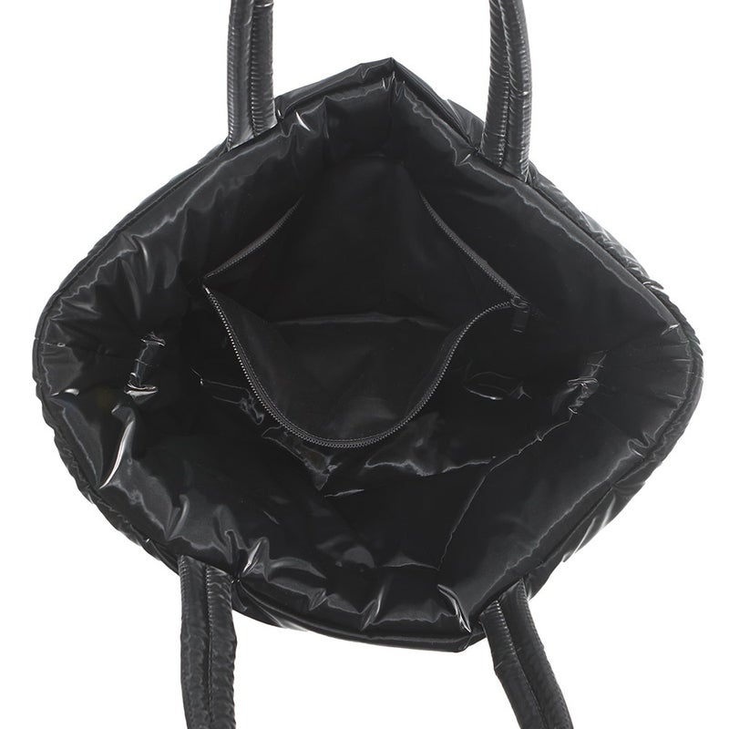 サンローランパリ トートバッグ ワイド パファー ロゴ ナイロン 756269 SAINT LAURENT PARIS バッグ 黒