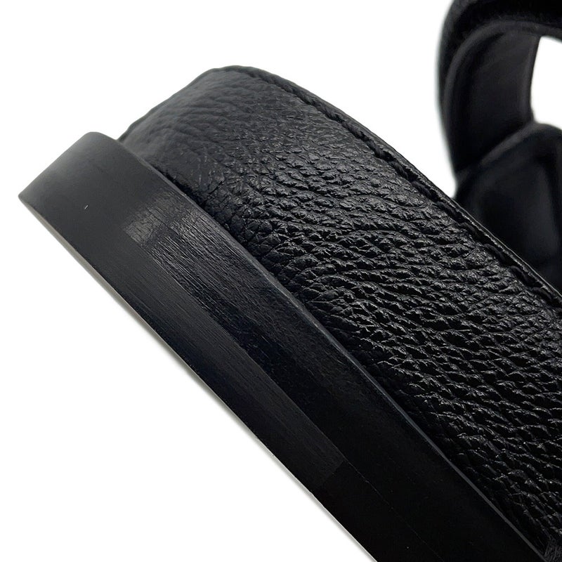 シャネル サンダル ココマーク マトラッセ レザー レディースサイズ38C G35927 CHANEL 靴 黒