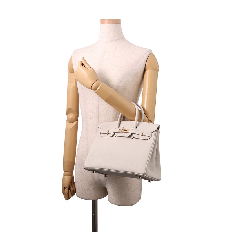 エルメス バーキン25 クレ/ゴールド金具 トゴ G刻印 HERMES Birkin ハンドバッグ