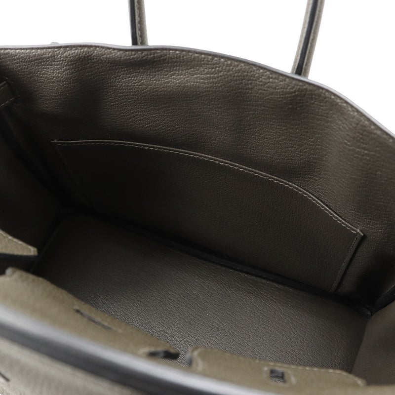 エルメス バーキン25 ヴェールマキ/シルバー金具 トゴ Y刻印 HERMES Birkin ハンドバッグ