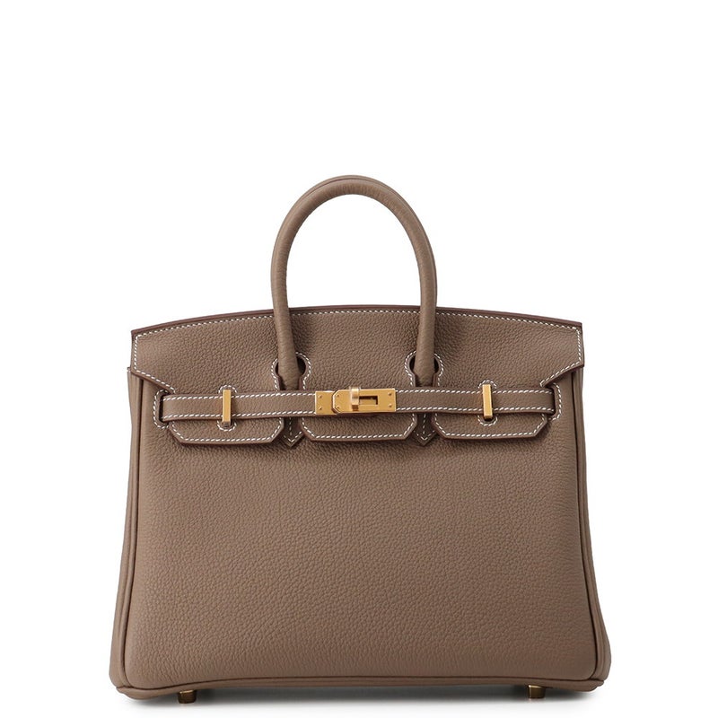 エルメス バーキン25 エトゥープ/ゴールド金具 トゴ G刻印 HERMES Birkin ハンドバッグ