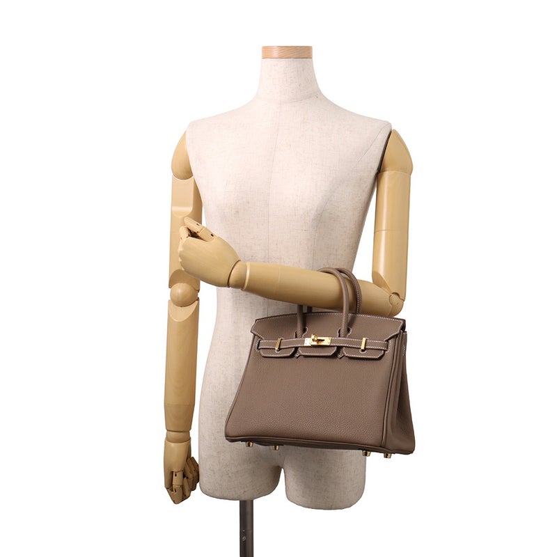 エルメス バーキン25 エトゥープ/ゴールド金具 トゴ G刻印 HERMES Birkin ハンドバッグ