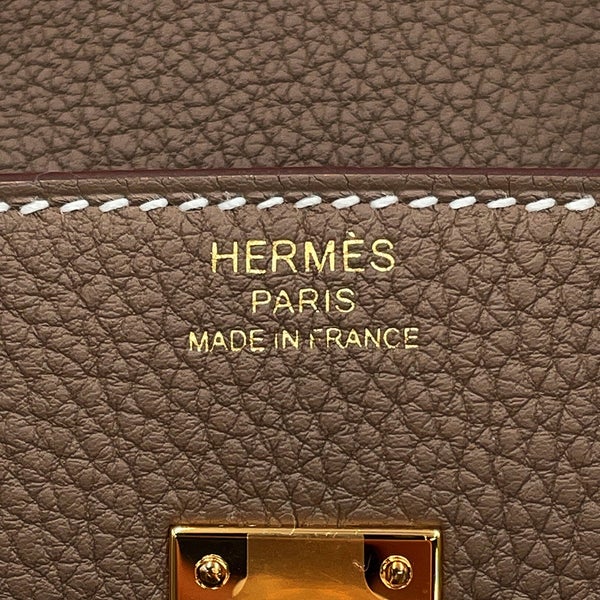 エルメス バーキン25 エトゥープ/ゴールド金具 トゴ G刻印 HERMES Birkin ハンドバッグ