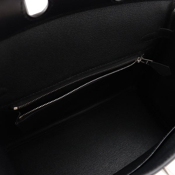 エルメス バーキン25 ブラック/シルバー金具 ヴォーヴォリュプト K刻印 HERMES Birkin ハンドバッグ 黒