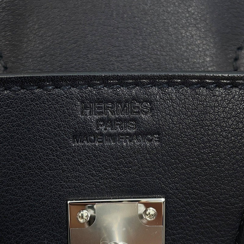 エルメス バーキン25 ブラック/シルバー金具 ヴォーヴォリュプト K刻印 HERMES Birkin ハンドバッグ 黒