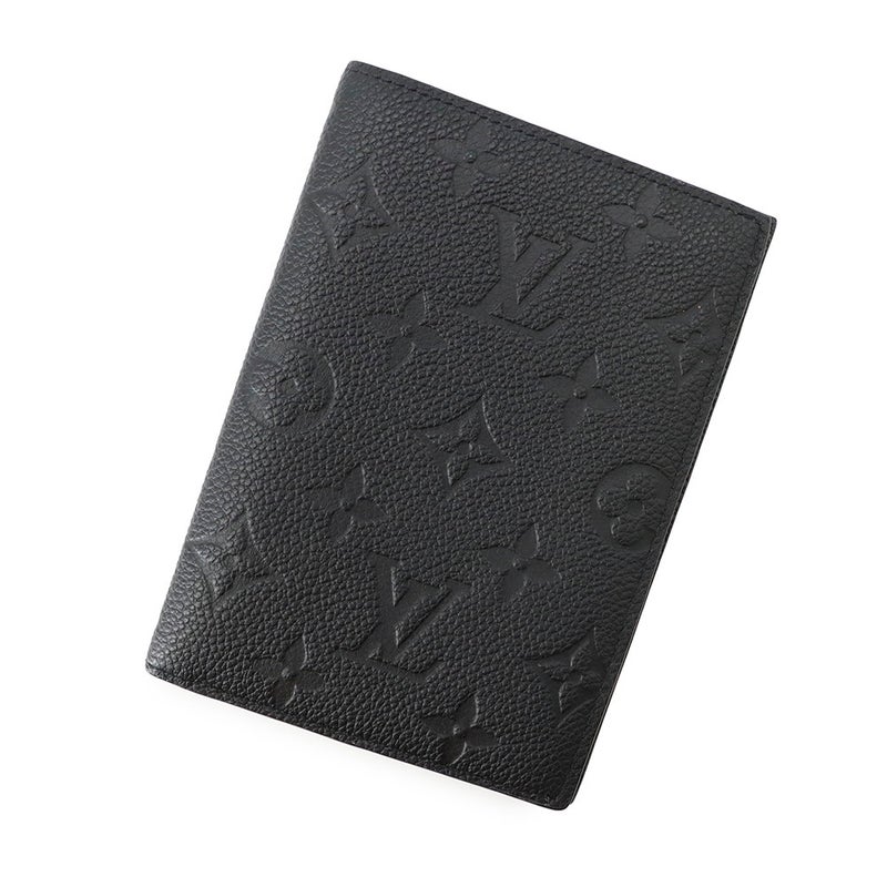 ルイヴィトン モノグラム・アンプラント パスポートカバー クーヴェルテュール・パスポール NM  M63914 LOUIS VUITTON 黒