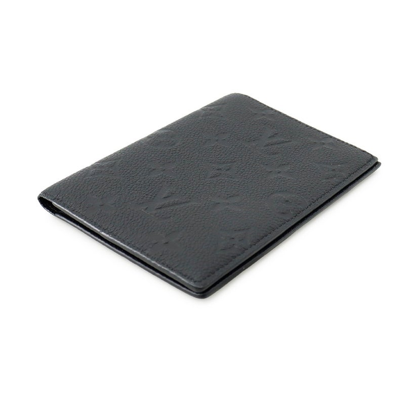 ルイヴィトン モノグラム・アンプラント パスポートカバー クーヴェルテュール・パスポール NM  M63914 LOUIS VUITTON 黒