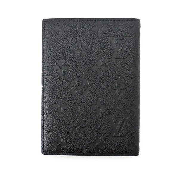 ルイヴィトン モノグラム・アンプラント パスポートカバー クーヴェルテュール・パスポール NM  M63914 LOUIS VUITTON 黒