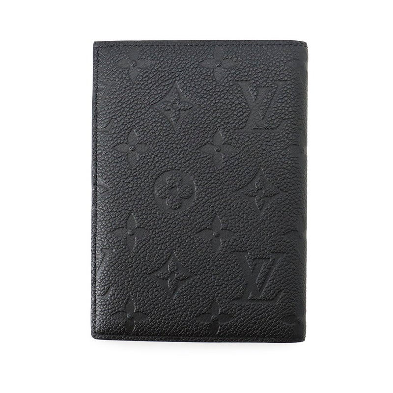 ルイヴィトン モノグラム・アンプラント パスポートカバー クーヴェルテュール・パスポール NM  M63914 LOUIS VUITTON 黒