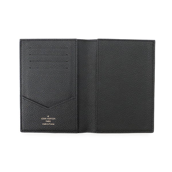 ルイヴィトン モノグラム・アンプラント パスポートカバー クーヴェルテュール・パスポール NM  M63914 LOUIS VUITTON 黒