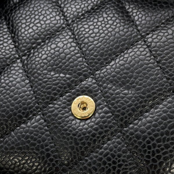 シャネル 三つ折り財布 クラシック スモール フラップ ウォレット ラムスキン AP0231 CHANEL 財布 ブラック 黒