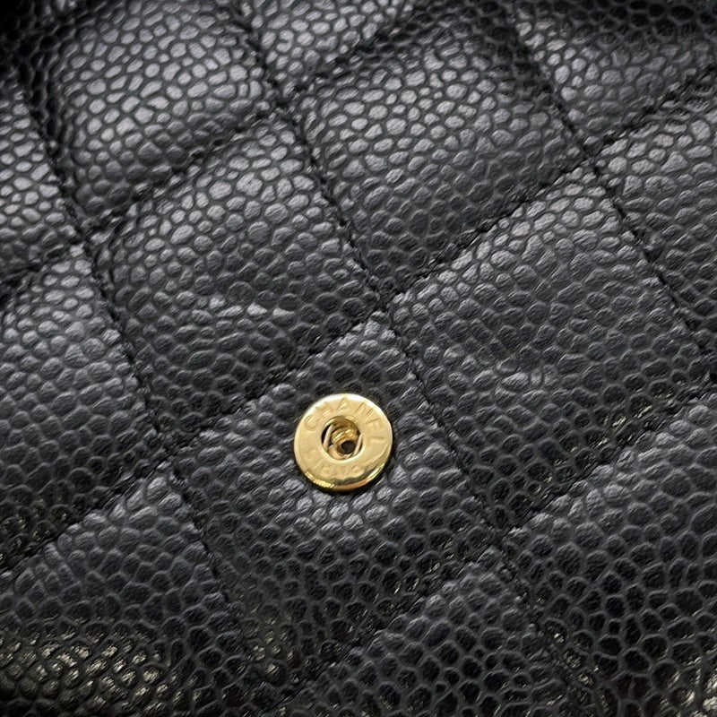 シャネル 三つ折り財布 クラシック スモール フラップ ウォレット ラムスキン AP0231 CHANEL 財布 ブラック 黒