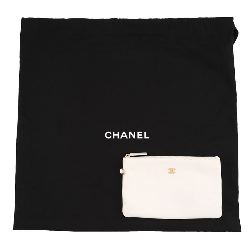 シャネル チェーンショルダーバッグ CHANEL22 スモール シャイニーカーフスキン AS3260 CHANEL ポーチ付き 白