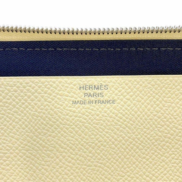 エルメス 長財布 ヌーヴォー・トゥー・ゴー・ジップ ナタ/シルバー金具 ヴォーエプソン/スイフト B刻印