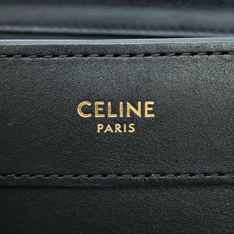 セリーヌ ハンドバッグ ラゲージ ナノショッパー レザー 189243 CELINE バッグ 2wayショルダーバッグ 黒