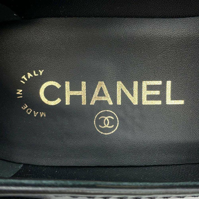 シャネル ローファー ココマーク レザー レディースサイズ38 1/2C G36717 CHANEL 靴 黒