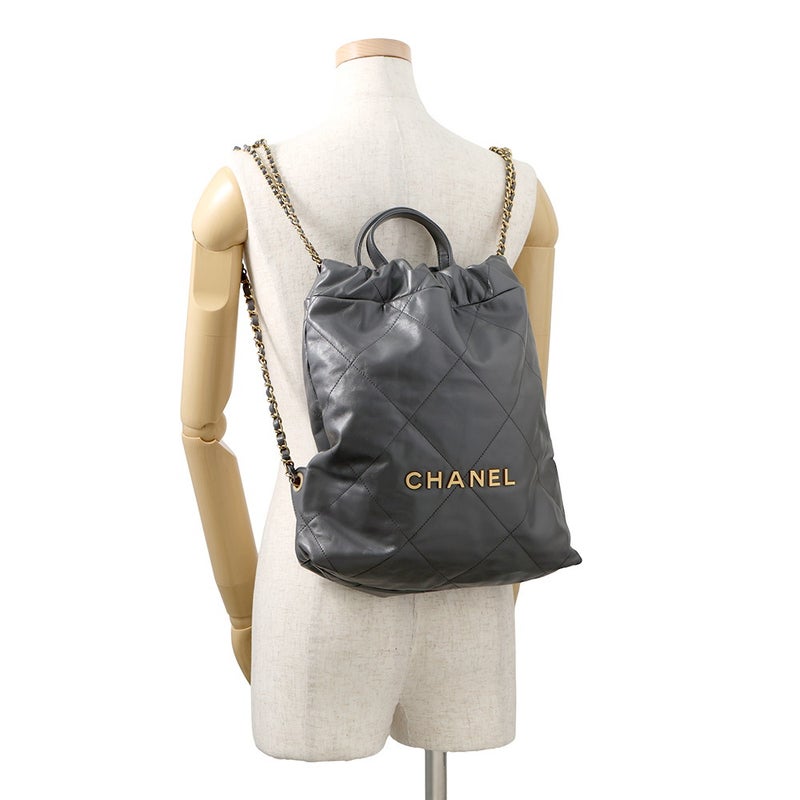 シャネル リュック シャネル22 スモール シャイニーカーフスキン AS3859 CHANEL バックパック