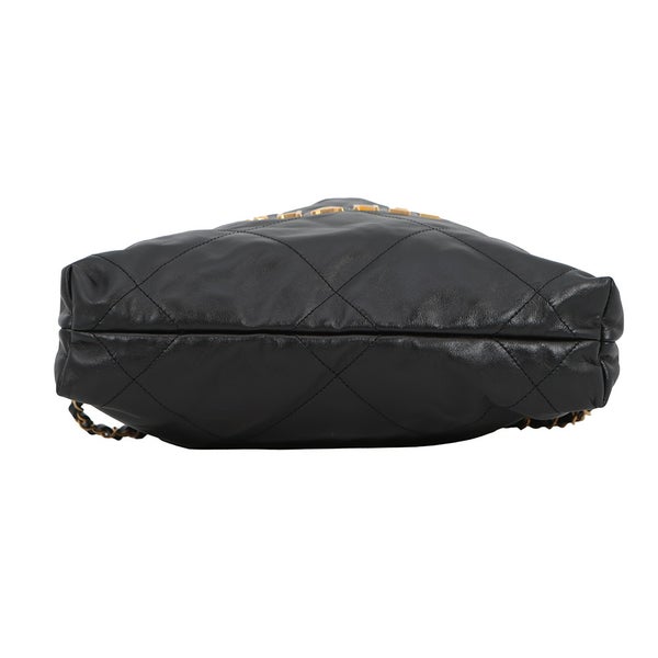 シャネル リュック シャネル22 スモール シャイニーカーフスキン AS3859 CHANEL バックパック 黒