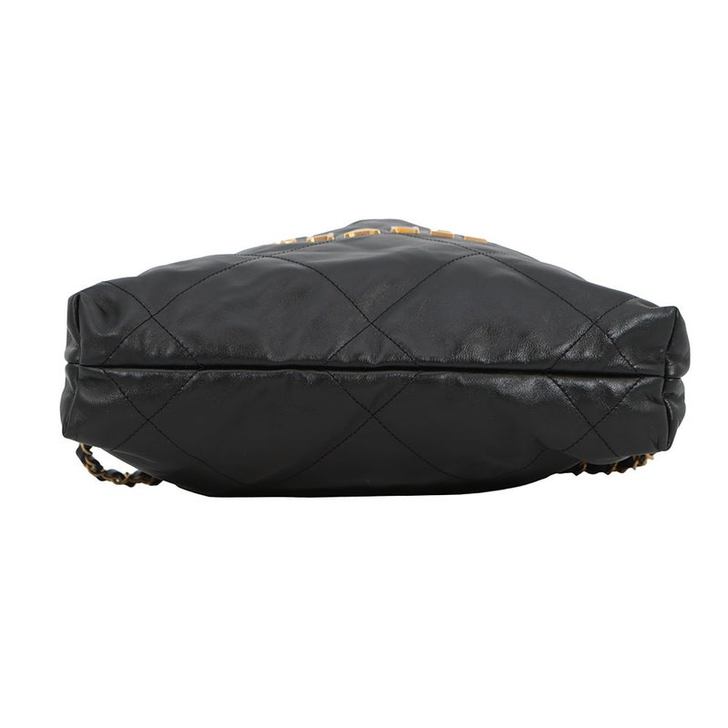 シャネル リュック シャネル22 スモール シャイニーカーフスキン AS3859 CHANEL バックパック 黒