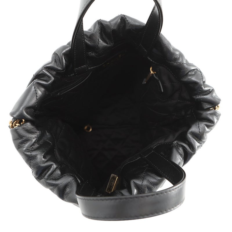 シャネル リュック シャネル22 スモール シャイニーカーフスキン AS3859 CHANEL バックパック 黒