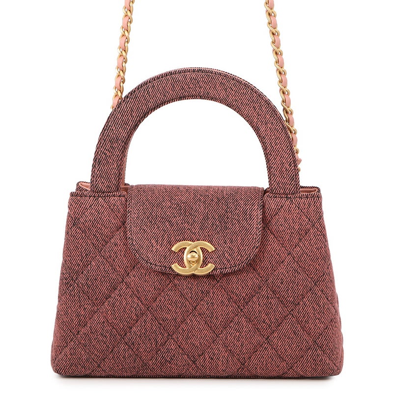 シャネル ハンドバッグ マトラッセ ココマーク ミニショッピングバッグ ウォッシュドデニム AS4416 CHANEL 2way 黒