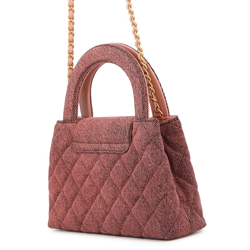 シャネル ハンドバッグ マトラッセ ココマーク ミニショッピングバッグ ウォッシュドデニム AS4416 CHANEL 2way 黒