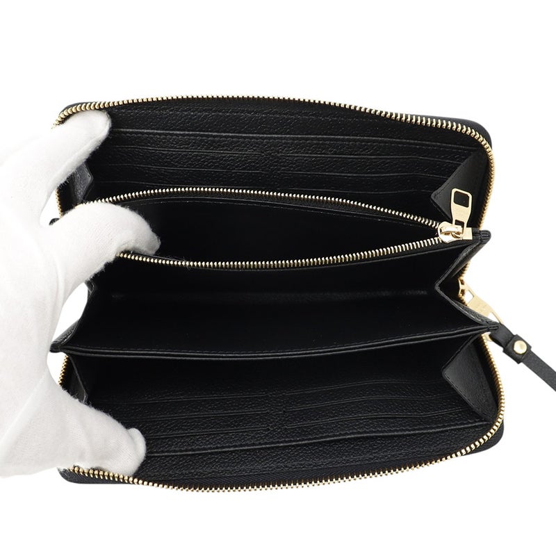 ルイヴィトン 長財布 モノグラム・アンプラント ジッピー・ウォレット M80481 LOUIS VUITTON 黒 ブラック ラウンドファスナー