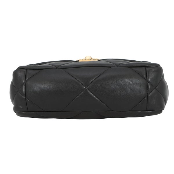 シャネル チェーンショルダーバッグ CHANEL19 ココマーク シャイニーラムスキン AS1160 CHANEL 黒