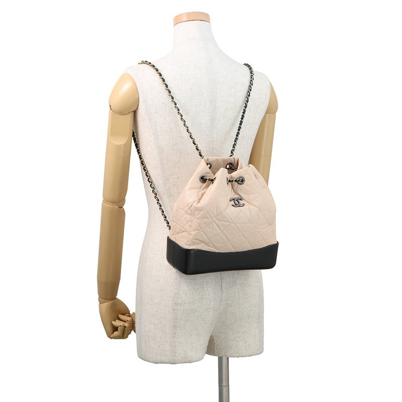 シャネル リュック ガブリエル ドゥ シャネル スモール ココマーク マトラッセ エイジドカーフスキン A94485 CHANEL 黒