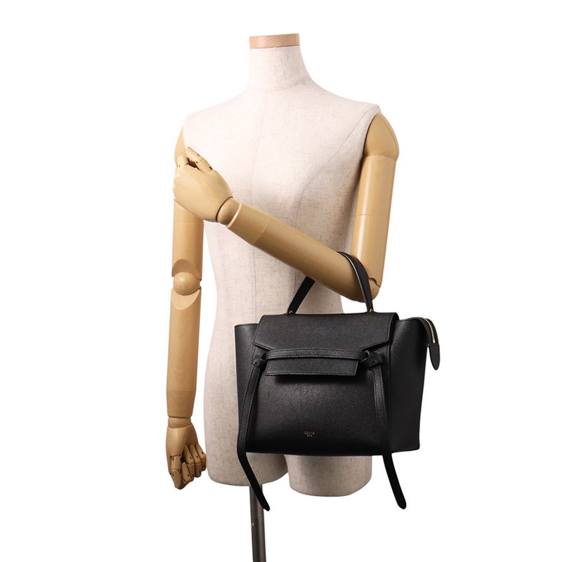 セリーヌ ハンドバッグ ベルトバッグ マイクロ 189153 CELINE バッグ 2wayショルダーバッグ 黒
