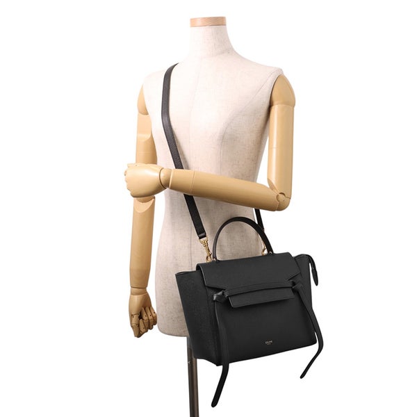 セリーヌ ハンドバッグ ベルトバッグ マイクロ 189153 CELINE バッグ 2wayショルダーバッグ 黒