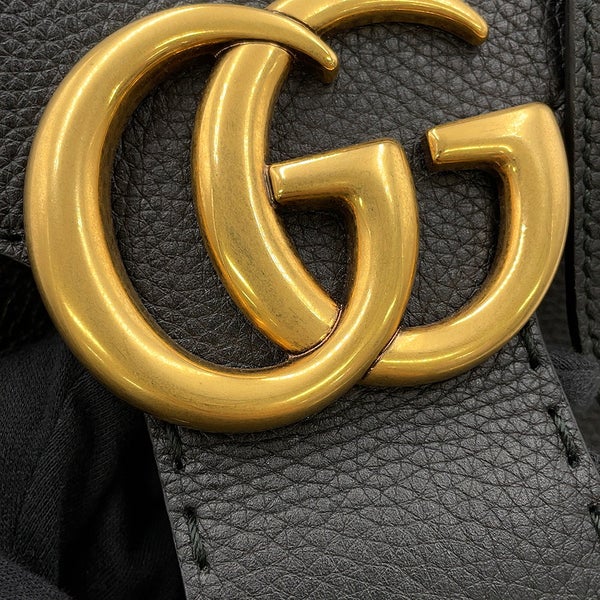 グッチ ハンドバッグ GGマーモント レザー 739076 GUCCI バッグ 2way 黒