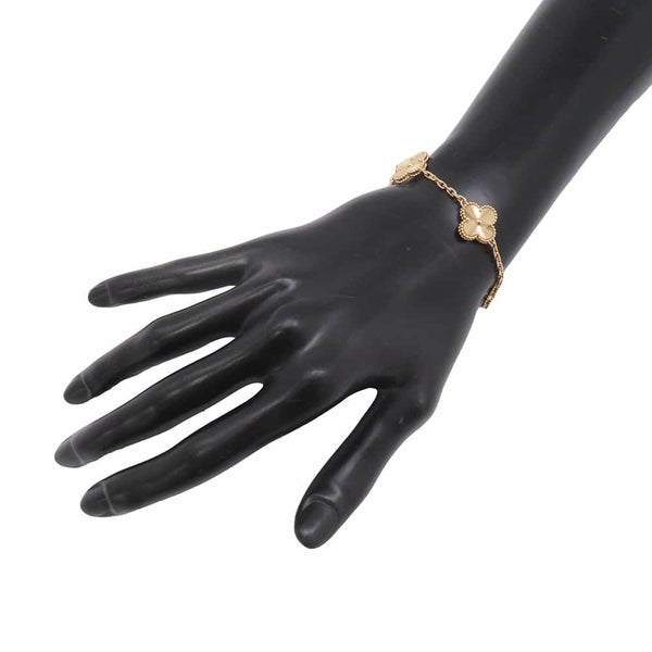 ヴァンクリーフ＆アーペル ブレスレット ヴィンテージ アルハンブラ ブレスレット 5モチーフ ギヨシェ K18YG VCARP3JK00