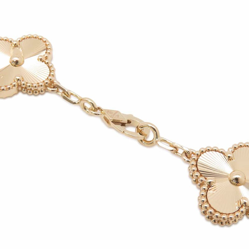 ヴァンクリーフ＆アーペル ブレスレット ヴィンテージ アルハンブラ ブレスレット 5モチーフ ギヨシェ K18YG VCARP3JK00