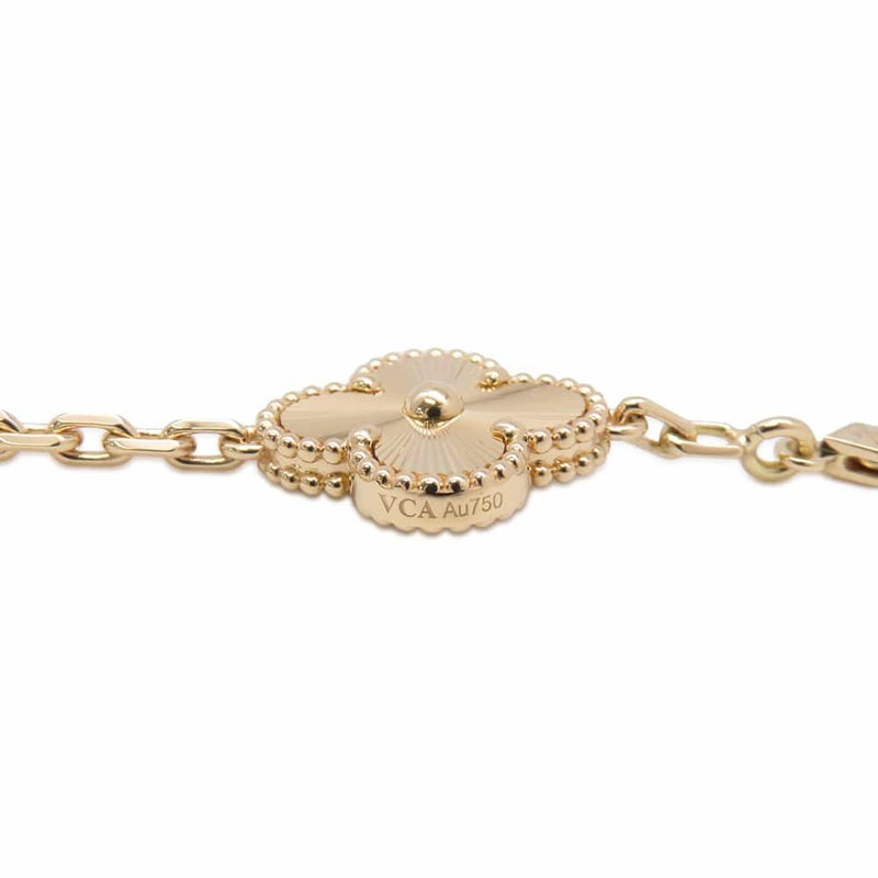 ヴァンクリーフ＆アーペル ブレスレット ヴィンテージ アルハンブラ ブレスレット 5モチーフ ギヨシェ K18YG VCARP3JK00