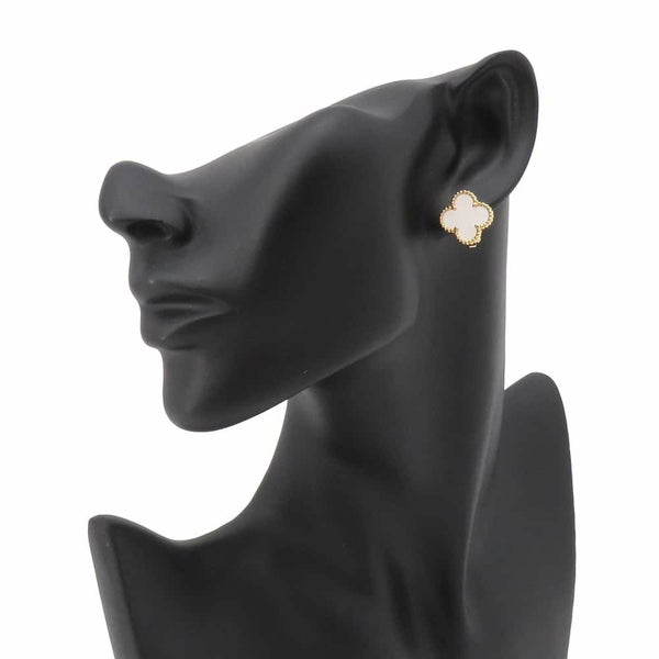 ヴァンクリーフ&アーペル ピアス ヴィンテージ アルハンブラ イヤリング マザーオブパール K18YGイエローゴールド VCARA44100