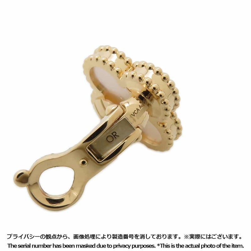ヴァンクリーフ&アーペル ピアス ヴィンテージ アルハンブラ イヤリング マザーオブパール K18YGイエローゴールド VCARA44100